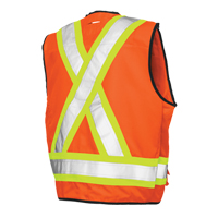 Veste de s&eacute;curit&eacute; pour arpenteur, Orange haute visibilit&eacute;, Grand, Polyester Rideout Tool & Machine Inc.