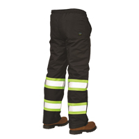 Pantalons &agrave; enfiler de s&eacute;curit&eacute; doubl&eacute;s, Polyester, Grand, Noir Rideout Tool & Machine Inc.