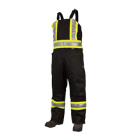 Salopettes de s&eacute;curit&eacute; doubl&eacute;e, Polyester/Polyur&eacute;thane, Grand, Noir Rideout Tool & Machine Inc.