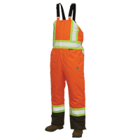 Salopettes de s&eacute;curit&eacute; doubl&eacute;e, Polyester/Polyur&eacute;thane, Grand, Orange haute visibilit&eacute; Rideout Tool & Machine Inc.