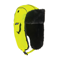 N-Ferno&reg; 6802 Classic Trapper Hat, Synthetic Fur Lining, Medium/Small, High-Visibility Lime Green Rideout Tool & Machine Inc.