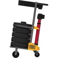 PLUS Barrier Post Cart Kit with Tray, 75' L, Metal, Red SGI801 | Rideout Tool & Machine Inc.
