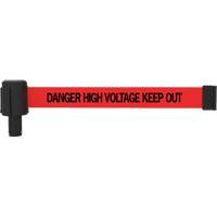 PLUS Banner Cassette, Danger High Voltage Keep Out, 15', Red Tape Rideout Tool & Machine Inc.