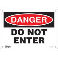 Enseigne Do Not Enter, 7" x 10", Aluminium, Anglais Rideout Tool & Machine Inc.