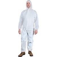 Hooded Coveralls, X-Large, White, Microporous Rideout Tool & Machine Inc.