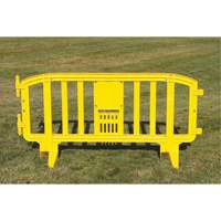 Movit Barricade, Interlocking, 78" L x 39" H, Yellow SGN468 | Rideout Tool & Machine Inc.