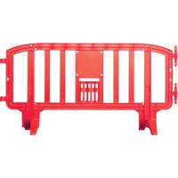 Movit Barricade, Interlocking, 78" L x 39" H, Red SGN472 | Rideout Tool & Machine Inc.