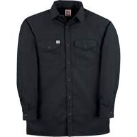 Twill Work Shirt with Snap, Men's, Small, Black Rideout Tool & Machine Inc.