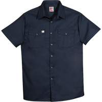 Short-Sleeved Twill Work Shirt, Men's, 4X-Large, Navy Blue Rideout Tool & Machine Inc.