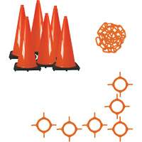 Traffic Cone & Chain Kit, 28", Orange SGO162 | Rideout Tool & Machine Inc.