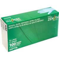 Gants jetables de calibre m&eacute;dical r&eacute;sistants &agrave; la perforation, 2T-Grand, Nitrile, 4,5 mils, Sans poudre, Bleu, Classe 2 Rideout Tool & Machine Inc.