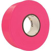 Flagging Tape, 1.1875" W x 164' L, Fluorescent Pink SGQ807 | Rideout Tool & Machine Inc.