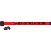 Wall Mount Barrier, Plastic, Magnetic Mount, 7', Red Tape Rideout Tool & Machine Inc.