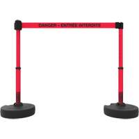 Plus Barrier Post Set, Plastic, 42" H, Red Tape, 15' Tape Length SGQ818 | Rideout Tool & Machine Inc.