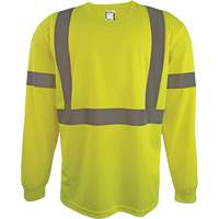 Long Sleeve Safety Shirt, Polyester, 2X-Large, High Visibility Lime-Yellow Rideout Tool & Machine Inc.