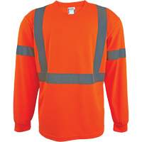 Long Sleeve Safety Shirt, Polyester, 2X-Large, High Visibility Orange Rideout Tool & Machine Inc.