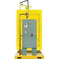 Freeze-Protected Keltech Heater & Safety Shower Skid System, Pedestal SGS363 | Rideout Tool & Machine Inc.
