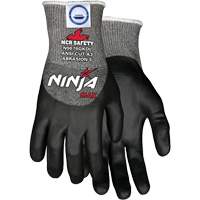 Ninja&reg; Max Cut Resistant Gloves, Size Medium, 10 Gauge, Bi-Polymer Coated, Dyneema&reg; Shell, ASTM ANSI Level A3 Rideout Tool & Machine Inc.
