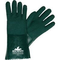 Chemical Resistant Gloves, Size Large, 14" L, PVC, Jersey Inner Lining SGT425 | Rideout Tool & Machine Inc.