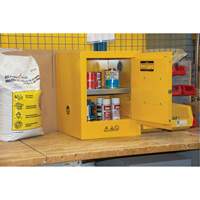 Flammable Storage Cabinet, 4 gal., 1 Door, 17" W x 22" H x 18" D SGU584 | Rideout Tool & Machine Inc.