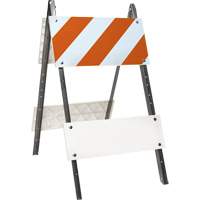 Prismatic Barricade, Folding, 24" L x 45" H, Orange/White SGV465 | Rideout Tool & Machine Inc.