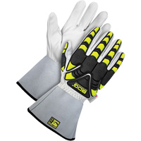 Deny™ Impact Resistant Gloves, 3X-Large, Goatskin Palm, Gauntlet Cuff SGV886 | Rideout Tool & Machine Inc.