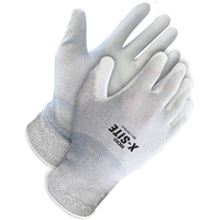 X-Site Anti-Static Coated Gloves, 8, Polyurethane Coating, 15 Gauge, Nylon/Copper Shell Rideout Tool & Machine Inc.