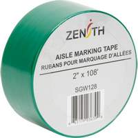 Aisle Marking Tape, 2" x 108', PVC, Green Rideout Tool & Machine Inc.