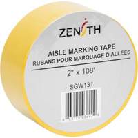 Aisle Marking Tape, 2" x 108', PVC, Yellow Rideout Tool & Machine Inc.