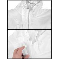 Premium Hooded Coveralls, Small, White, Microporous Rideout Tool & Machine Inc.