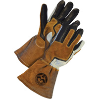 Gants de soudage &agrave; l'arc MIG Gander Brand, Cuir fleur de vache, Taille T-petit Rideout Tool & Machine Inc.