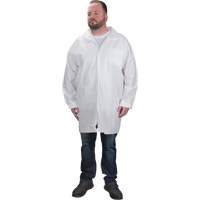 Protective Lab Coat, Microporous, White, Medium SGW618 | Rideout Tool & Machine Inc.