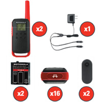TalkAbout Two-Way Radios, FRS Radio Band, 22 Channels, 32 km Range Rideout Tool & Machine Inc.