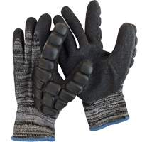 Gants antichocs enduits pour le martelage, 8/Moyen, Paume en Synth&eacute;tique, Poignet &eacute;lastique Rideout Tool & Machine Inc.