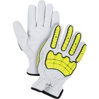 Impact & Cut Resistant Gloves, 3X-Large, Goatskin Palm, Driver Cuff SHG528 | Rideout Tool & Machine Inc.