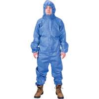 Hooded Coveralls, Medium, Blue, SMS Rideout Tool & Machine Inc.