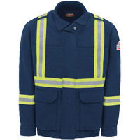 Men's Lined Bomber Jacket with Reflective Trim, Small, Navy Blue, 29 cal/cm² Rideout Tool & Machine Inc.