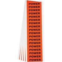 "Power" Conduit & Voltage Labels, 1/2" x 2-1/4", Cloth/Vinyl, English SGY005 | Rideout Tool & Machine Inc.