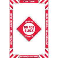 "Emergency Equipment" Floor Marking Kit, Adhesive, English with Pictogram Rideout Tool & Machine Inc.