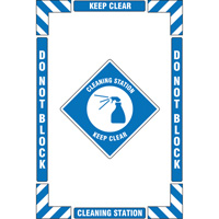 "Cleaning Station" Floor Marking Kit, Adhesive, English with Pictogram Rideout Tool & Machine Inc.
