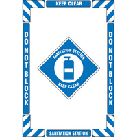 "Sanitation Station" Floor Marking Kit, Adhesive, English with Pictogram Rideout Tool & Machine Inc.