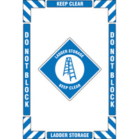 "Ladder Storage" Floor Marking Kit, Adhesive, English with Pictogram Rideout Tool & Machine Inc.