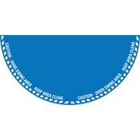 "Caution" Half Circle Swing Door Floor Sign, Adhesive, English with Pictogram Rideout Tool & Machine Inc.