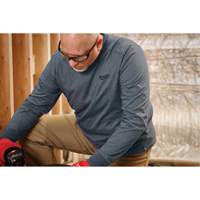 Hybrid Work Tee Shirt, Men's, Small, Blue Rideout Tool & Machine Inc.