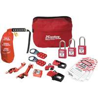 Trousse de cadenassage avec cadenas en thermoplastique de qualit&eacute; sup&eacute;rieure Zenex, Ensemble &eacute;lectrique, 16 composants compris Rideout Tool & Machine Inc.