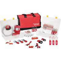 Trousse de cadenassage avec cadenas en thermoplastique de qualit&eacute; sup&eacute;rieure Zenex, Ensemble &eacute;lectrique, 27 composants compris Rideout Tool & Machine Inc.