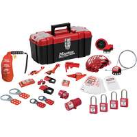 Trousse de cadenassage avec cadenas en thermoplastique de qualit&eacute; sup&eacute;rieure Zenex, Ensemble &eacute;lectrique/Vanne, 27 composants compris Rideout Tool & Machine Inc.