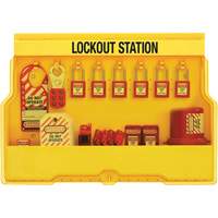 Premier Electrical Lockout Station, Thermoplastic Padlocks, 16 Padlock Capacity, Padlocks Included SGZ646 | Rideout Tool & Machine Inc.