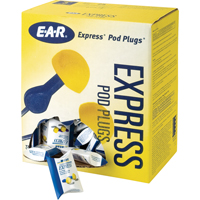 E-A-R™ Express Pod Plugs Earplugs, Uncorded, Bulk - Pillow Pack, 25 dB NRR, One-Size SH116 | Rideout Tool & Machine Inc.