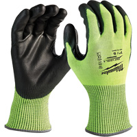High-Visibility Cut-Resistant Gloves, Size Small, 13 Gauge, Nitrile/Polyurethane Coated, Polyethylene Shell, ANSI/ISEA 105 Level 4 Rideout Tool & Machine Inc.